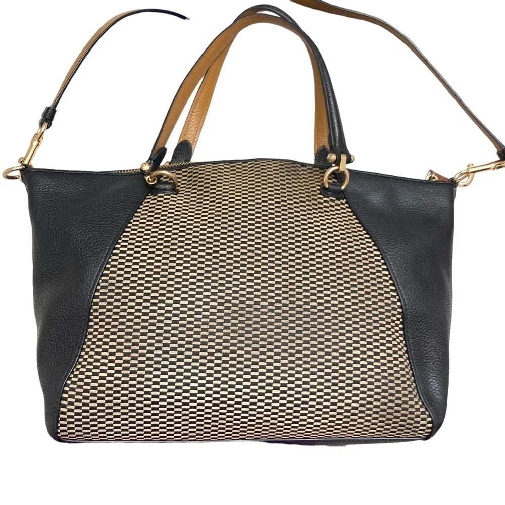 Coach 29848 Prairie Satchel Bag in Legacy Jacquard- Black